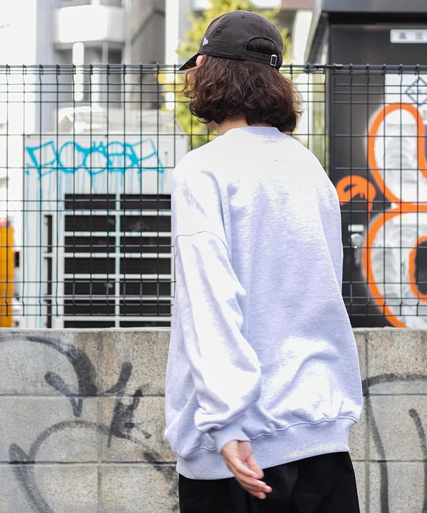 WEGO Heavyweight Old English Pullover Long Sleeve Size Gray Sonata Top, Unisex, Men's, M,