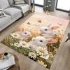 1pc rabbit flowers Carpet Office Rug Outdoor Mat Home Decor Area Carpet Festival Gift Office desk chair carpet