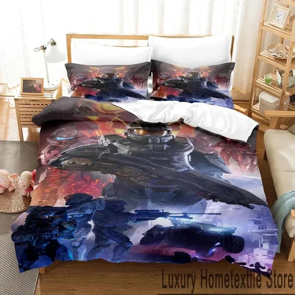 Spiel Halo 5 Guardians Bettwäscheset Jungen Mädchen Twin Queen King Size Bettbezug Kissenbezug Bett Jungen Erwachsene Heimtextilien