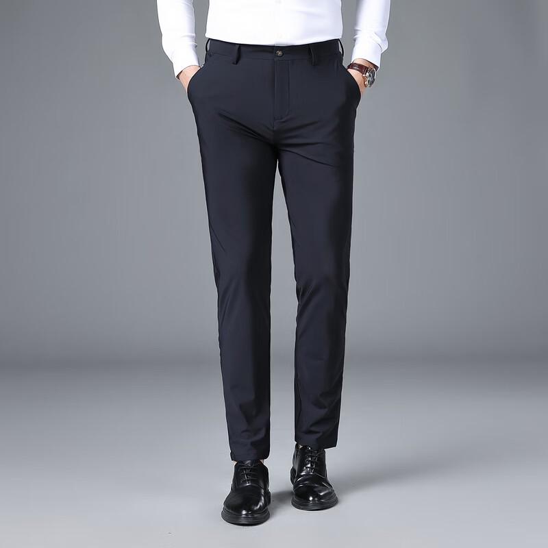 Men's Business Casual Straight-Leg Trousers