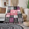 Happy 60Th Birthday Customize Your Name Blanket Used For Chair Office Sofa Bed Camping Soft And Warm Giving Friends And Relatives Birthday Graduation
