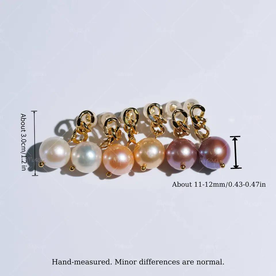 MYSOYA 11-12mm White, Purple, Pink Freshwater Edison Pearls C468 US розовый