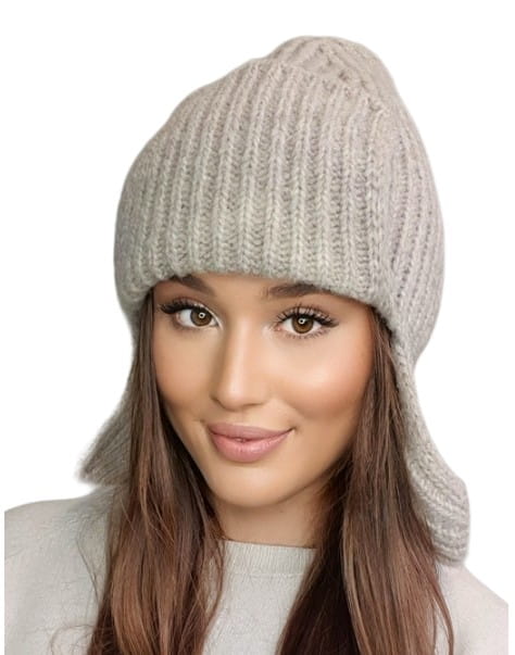 Amethyst Ushanka Winter Hat Color Beige