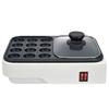 OHM Takoyaki Maker Plate Tabletop Electric Compact Single Use Double 2WAY Flat One Person Grilling Non-Stick Fluororesin Coating Mini White 08-1414