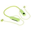 Bluetooth Neckband Headphone LED Power Display Memory Card Playback Magnetic Earbuds Headset with