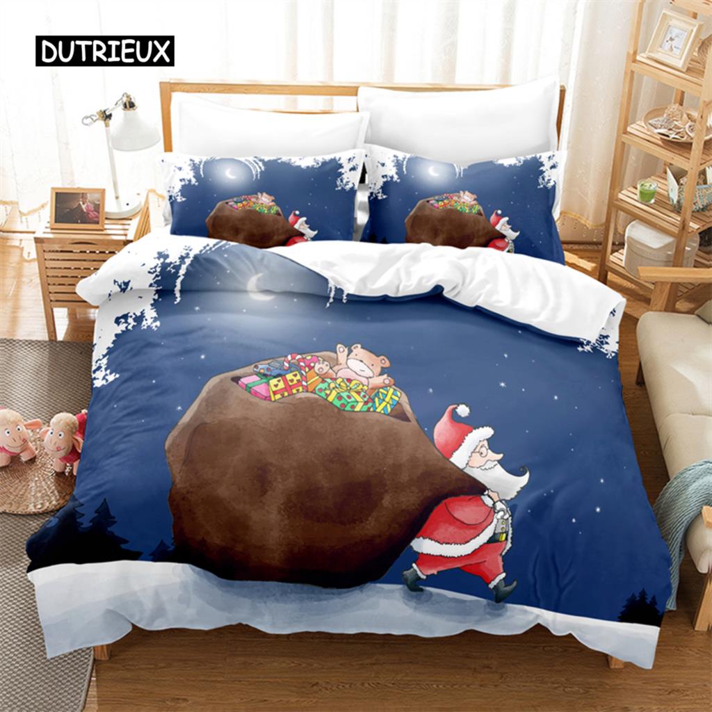 Father Christmas Bedding Set Duvet Cover Set 3d Bedding Digital Printing Bed Linen Queen Size Bedding Sets Fashion Design