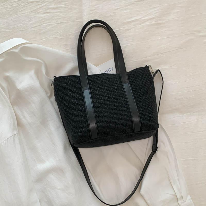 

New hand-carried large bag women s Sen Meng fashion sense shoulder bag large capacity tote bag commuter messenger bag