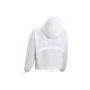 Under Armour Solid Print Woven Hooded Jacket Women Outerwear White 1377550-100