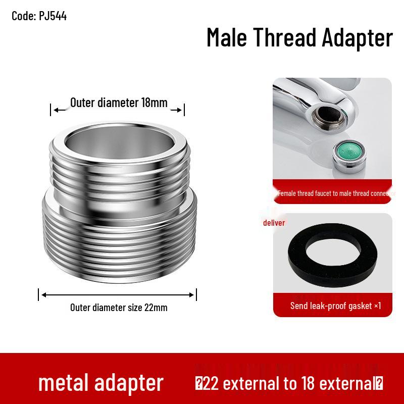 Faucet Aerator Water Purifier Adapter, 4-point To M22 Fine Thread Connector