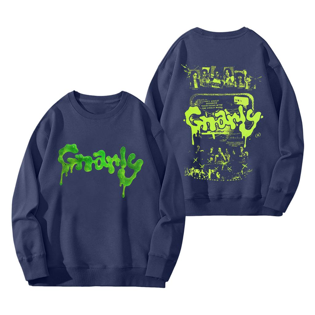 Women's Fashion Long Sleeve Print Round Neck Loose Pullover Sweater Top