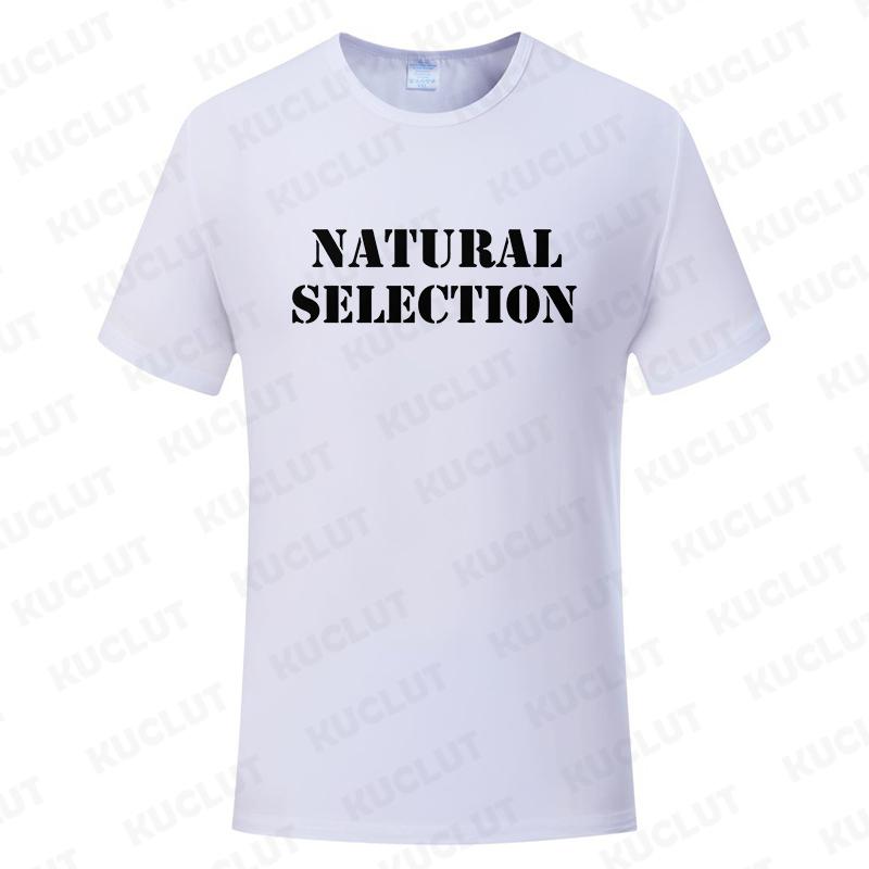 Natural Selection Printing Man T-shirts Evolution Graphic T Shirts Fashion Streetwear Harajuku Tops Male Oversized Clothing