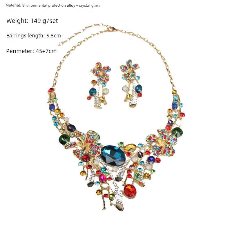 Jewelry Crystal Women's Gemstone Dress Banquet Clavicle Chain