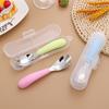 Stainless Steel Ingot Spoon Children's Spoon Portable Tableware for Primary School Students Small Spoon with Box