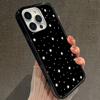 Hollow Star Black Edge Phone Case for iPhone 15 Pro Max/14 Pro