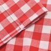 1pc Red and White Checkered Lightweight Curtain for Living Room Bedroom Bathroom Kitchen Rod Pocket Design Polyester Coffee Shop