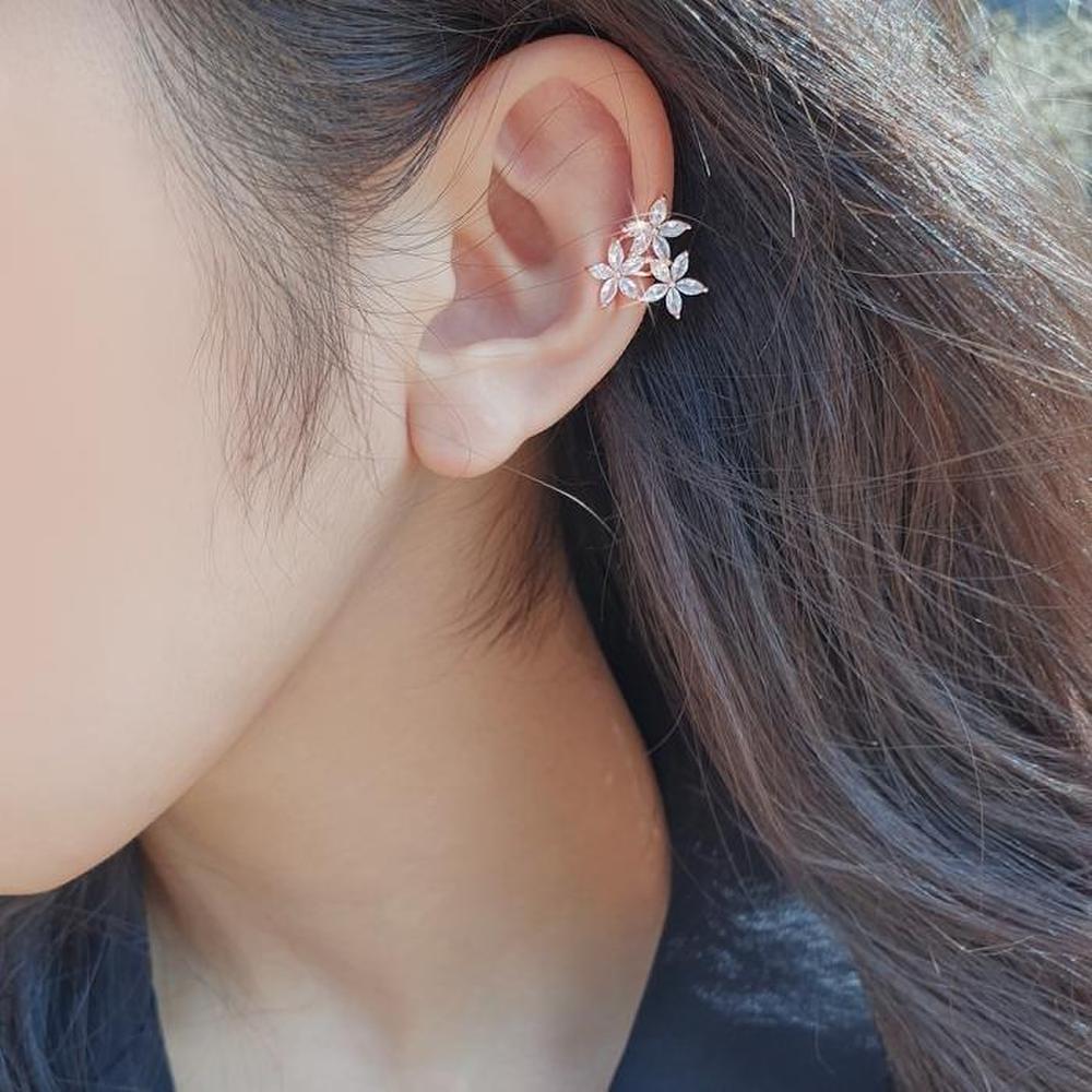 Flower Girl Ear Cuff Piercing Earring (S8375069)