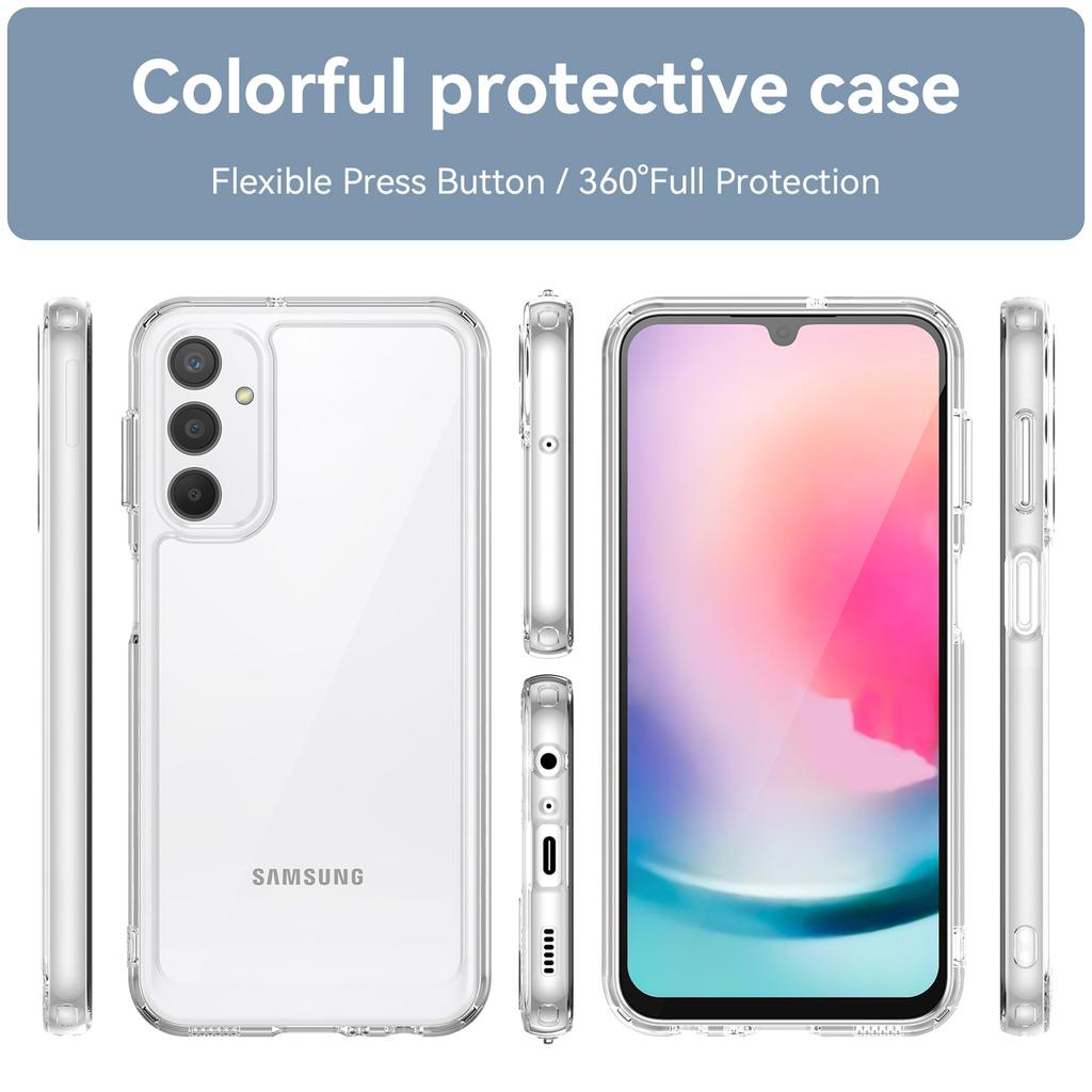 For Samsung Galaxy A24 4G (162.1 x 77.6 x 8.3mm) TPU+Acrylic Phone Case Anti-drop Phone Protective Cover