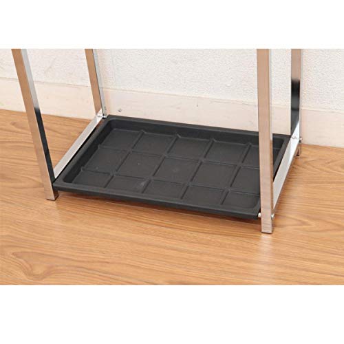 Fuji Boeki Large Umbrella Stand, 48cm Wide, Holds 15 Umbrellas, Chrome, Office Use, 83708