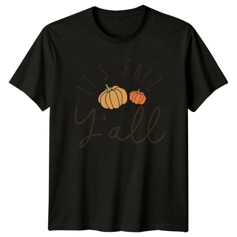 Its Fall Yall TShirt Pumpkin Autumn Harvest Seasonal Gift For Him And Her