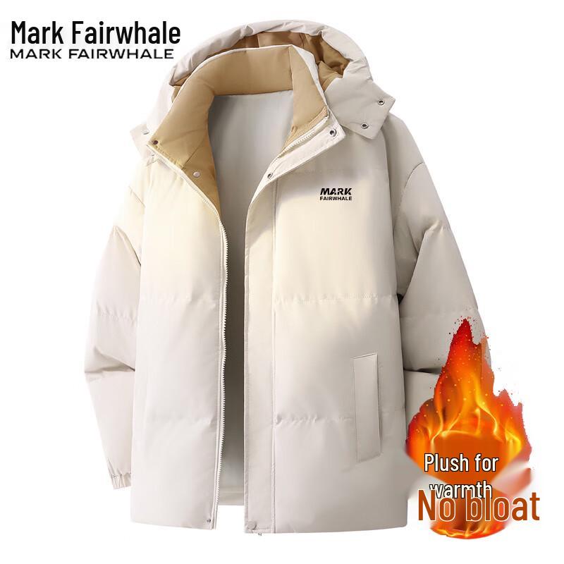 Mark Fairwhale Men's Hooded Plush Warm Jacket