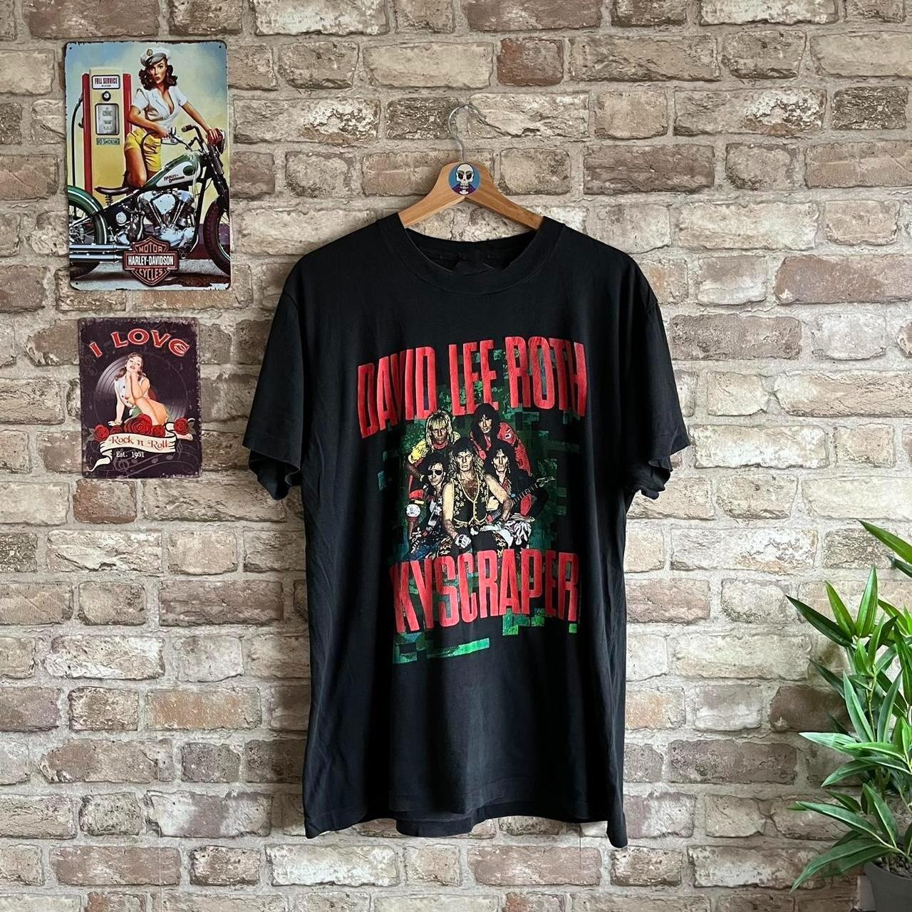 80s Van Halen David Lee Roth Skyscraper Tour T-shirt Vintage Rock L