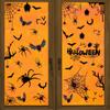 Static Halloween Stickers Black Scary Sticker Creative Spider Bat Decals  Smooth Surface