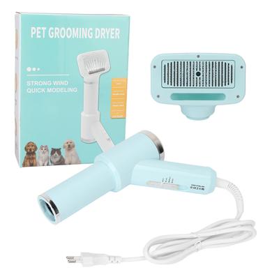 Secador de Cabelo Pente para Animais de Estimação Temperatura Ajustável Massagem Higiene Soprador de Pelo para Animais de Estimação com Escova de Pinça para Gatos
