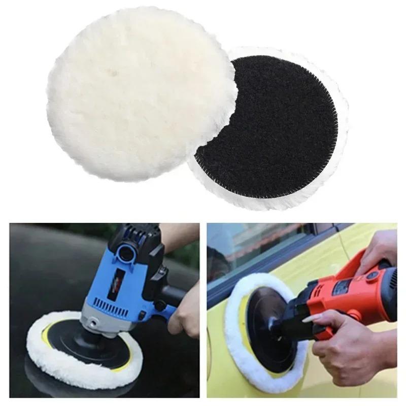 Wool Car Polishing Pad Set For Polisher Machine Waxing Polishing Buffing Auto Paint Care Polisher Pads 3/4/5/6/7 Inch