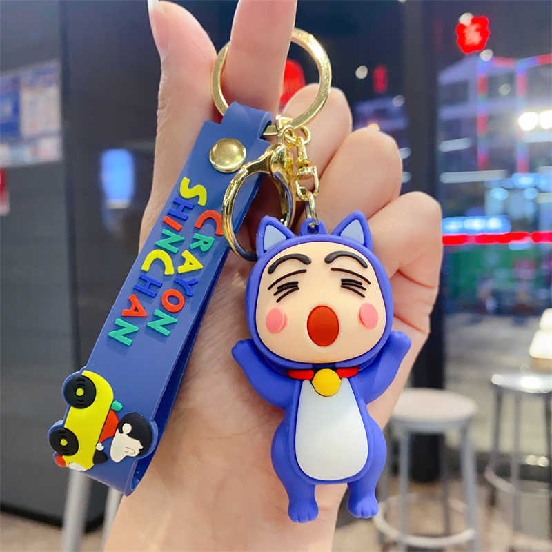 Funny Cross-dressing Crayon Xiaoxin Cute Keychain Couple Car Personalized Keychain Creative Schoolbag Pendant