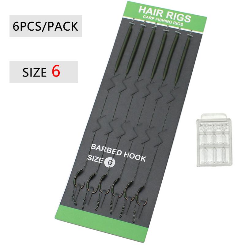 

1 упаковка, 6 шт., снасти для ловли карпа, готовые и иглы для наживки, крючок для ловли карпа, размер 2 #4 #6 #8, рыболовные снасти, аксессуары