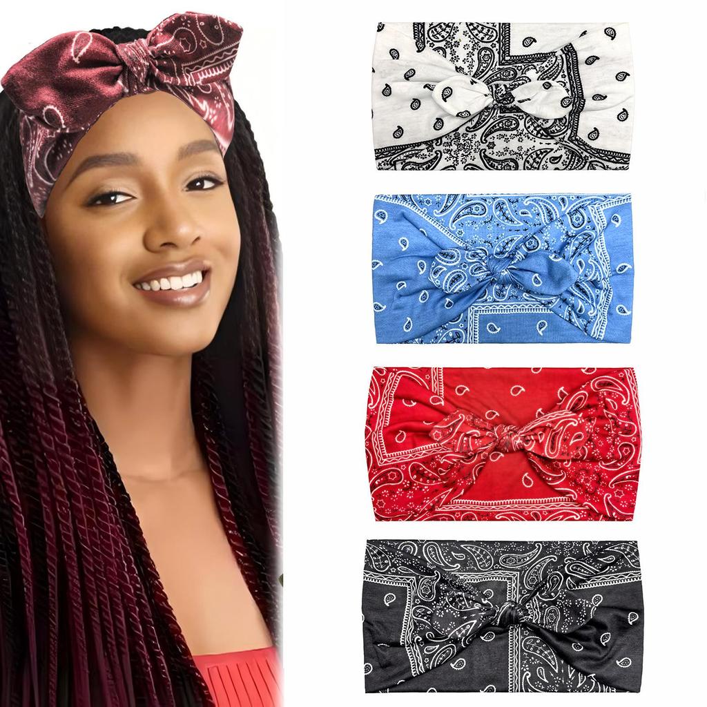 Knotted Rabbit Ear Elastic Bow Yoga Sweat-Proof Headband