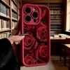 Red Roses with Dewdrops Phone Case for iPhone 17 16 15 14 13 12 11 Pro Max Plus Anti Scratch, Gel Flexible Protective