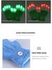 LED Multicolor Light-Up Fingerless Gloves for Halloween & Christmas - Flashing White Knit for Adults & Kids