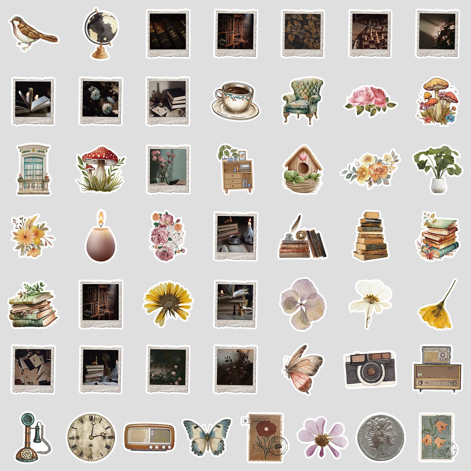 

50 штук стикеров-дудлов для мусорного дневника, водонепроницаемые декоративные наклейки для мобильных телефонов и багажа, креативные канцелярские наклейки