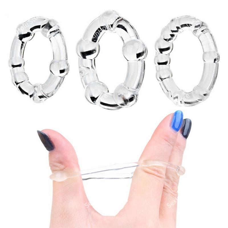3pcs Cock Ring Silicone Delay Ejaculation Adult Toys for Men Penis Ring Enlargement Delay Chastity Device Sex Toys Sex Shop