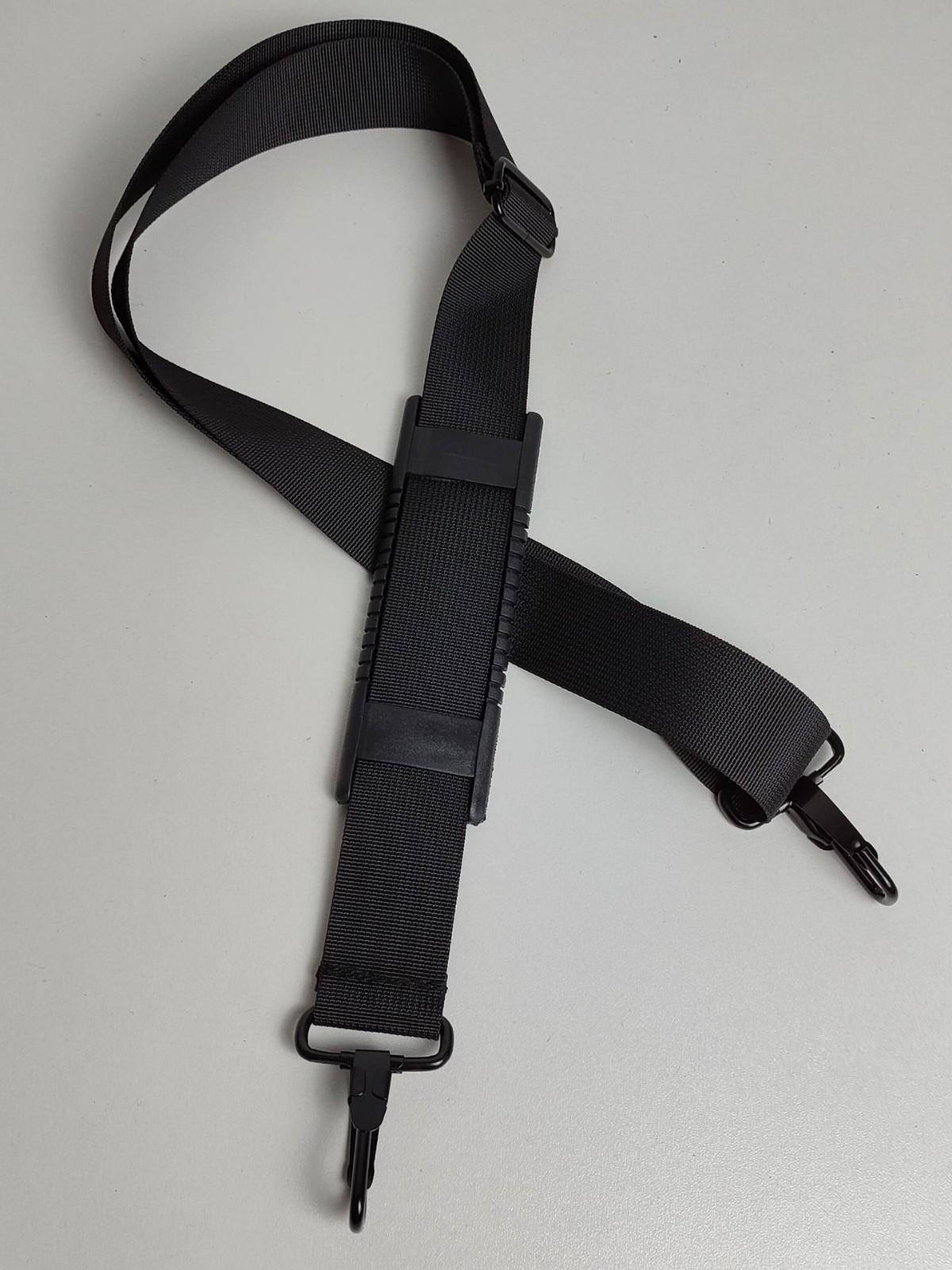 

Black Nylon Single Shoulder Crossbody Bag with Metal Accessories for Travel & Laptop Black Nylon Crossbody Strap