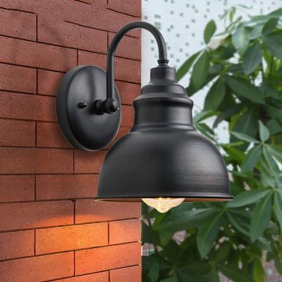 Applique murale rétro industrielle d'extérieur, luminaire décoratif pour villages, applique murale étanche en métal rouillé pour couloir de restaurant