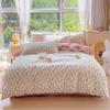 Pure Cotton Abraded Bedding Four-piece Set, Bed Sheet Quilt Cover, Dormitory Cotton Three-piece Set