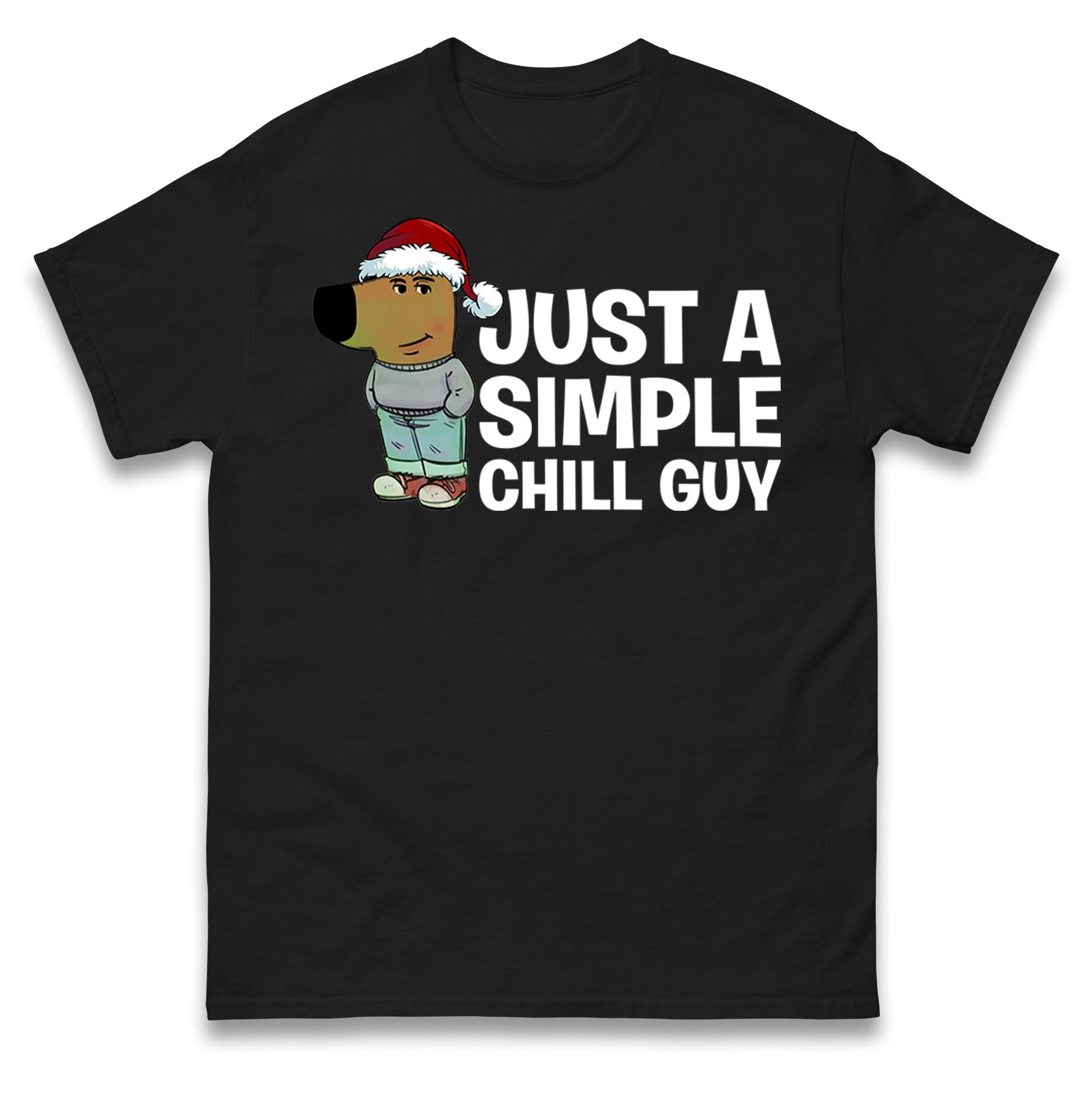 Just A Simple Chill Guy Christmas Mens T Shirt Womens Tops Tees S
