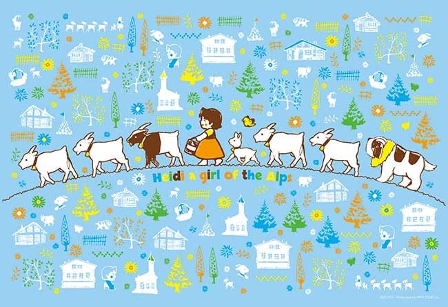 APPLEONE Девушка Альп Пазл Размером 38 x 26 см 300-382 Подожди, Посмотри! Хайди, Пазл на 300 деталей, Япония,