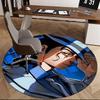 1pc Anime Design Round Carpet for Office Chair Mat, Non Slip Rug Home Decor, Living Room, Bedroom