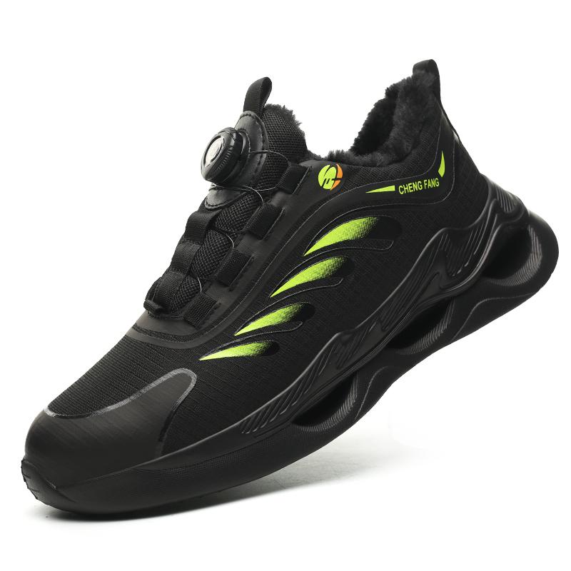 

Rotating Button Safety Shoes Men Steel Toe Sneakers Winter Work Shoes Man Safety Boots Non Slip Warm Men s Protective Sneakers 36