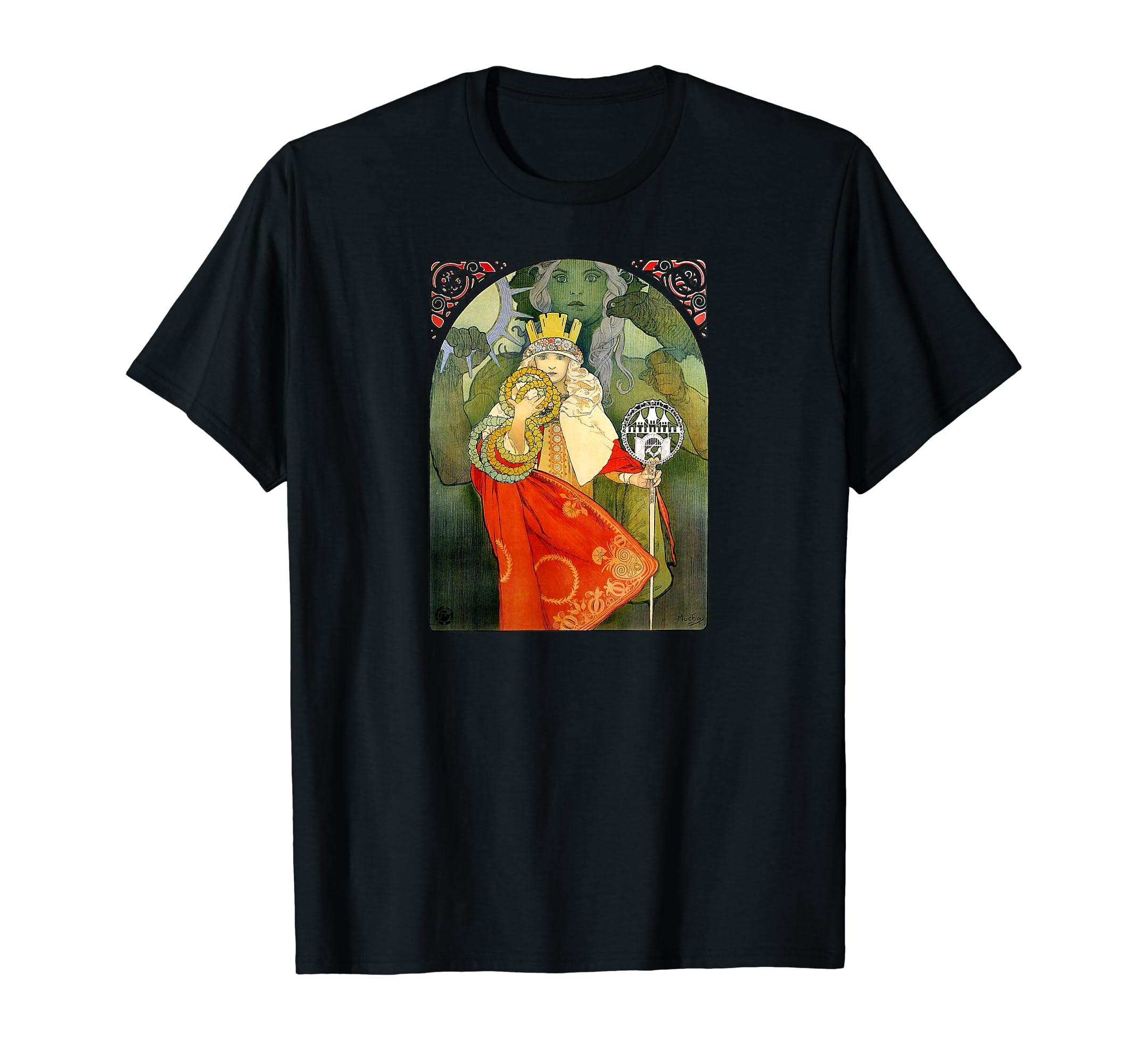 Fantasy Woman Art Nouveau Mucha T-Shirt