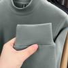 Pierre Cardin Men's Semi-High Collar Long Sleeve Silk Cotton Base Layer Shirt