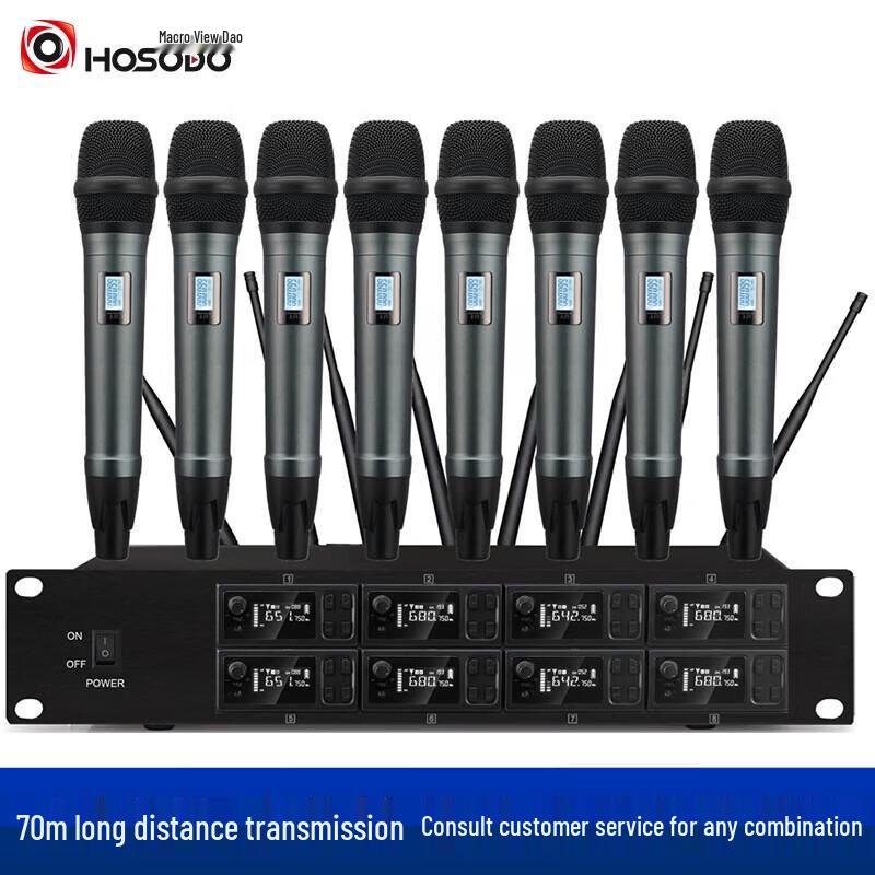 

Hongshen Wireless 8-Channel UHF Conference Microphone System (CN version)