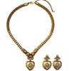 Court style medieval vintage enamel love necklace retro temperament sweater chain diamond-encrusted medieval love necklace