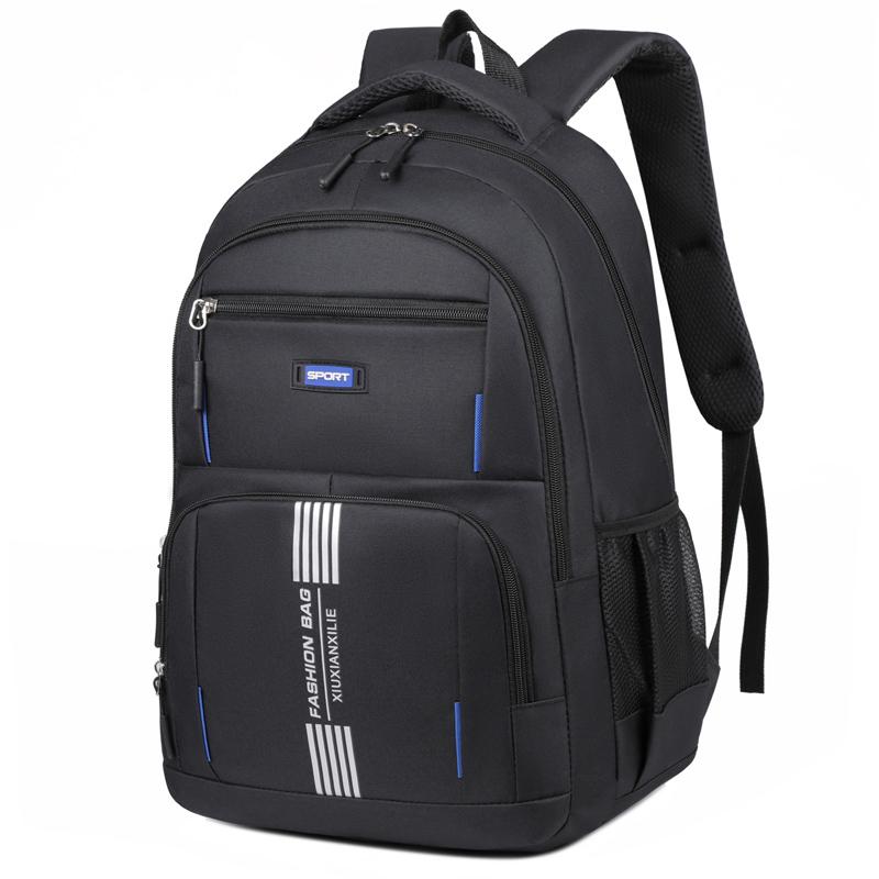 Unisex Minimalist Backpack - Multi-Layer Pocket Design for Business Travel & Student Life