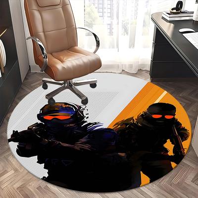 Counter Strike Global Offensive,CS GO Chair Mat Round Rug Office Carpet, Non Slip, Suitable for Living Rooms, Bedrooms Decor.1205304a