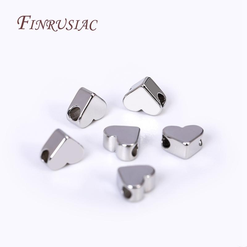 18K Gold Plated Heart Beads,Metal Heart Spacer Beads Bracelet Beads For DIY Jewelry Making Accessories,6x5MM,Hole Size 2.5MM