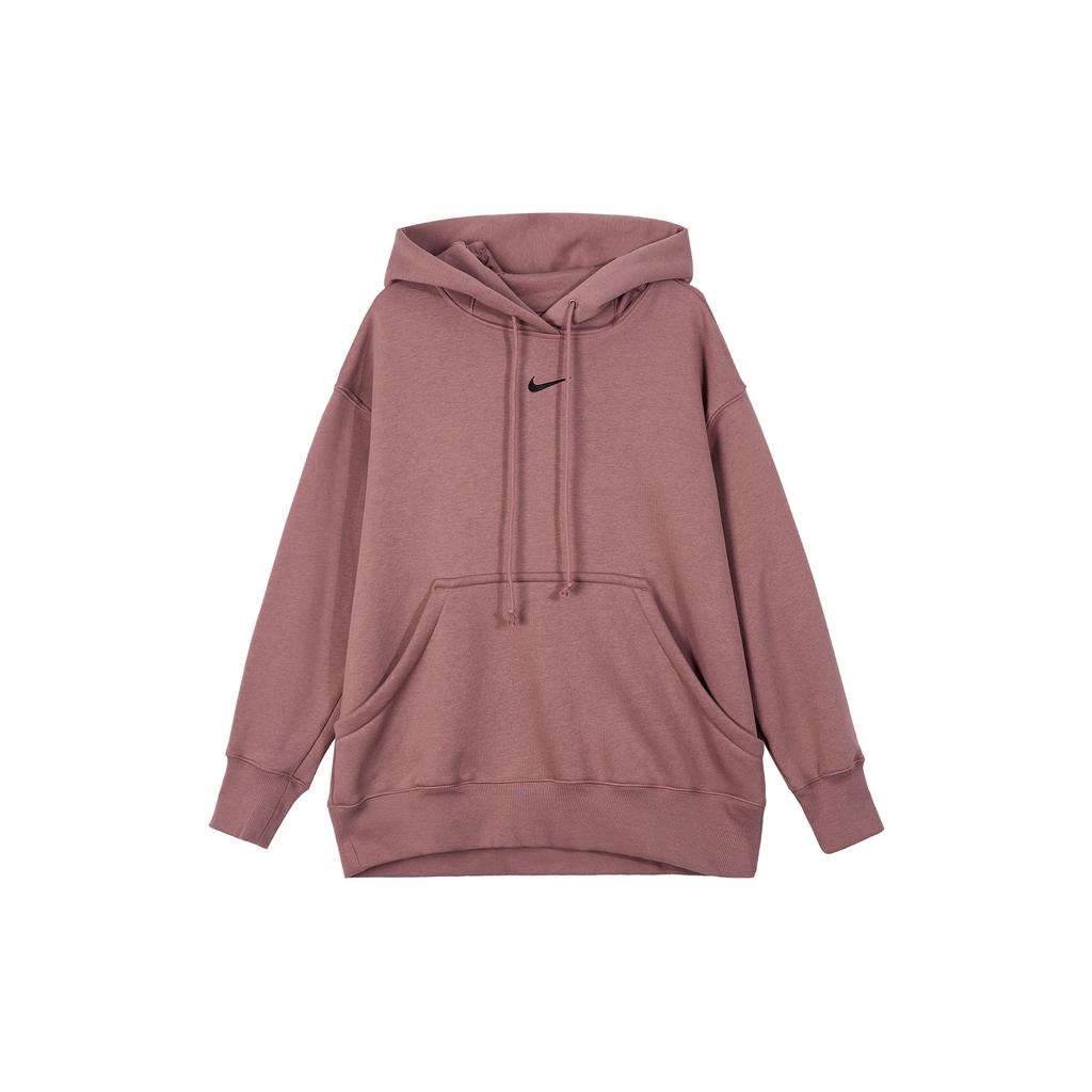 Nike Dámská mikina s kapucí Phoenix Fleece Topy Kouřově šedá Fialová DQ5861-208